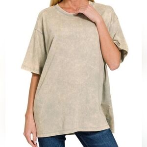 New Zenana Sleet Washed Cotton Top